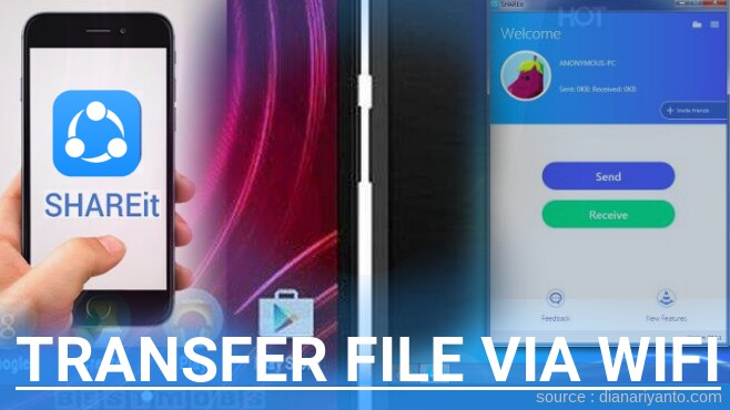 Kirim dan Transfer File via Wifi di Infinix Hot 2 X510 Menggunakan ShareIt Versi Baru