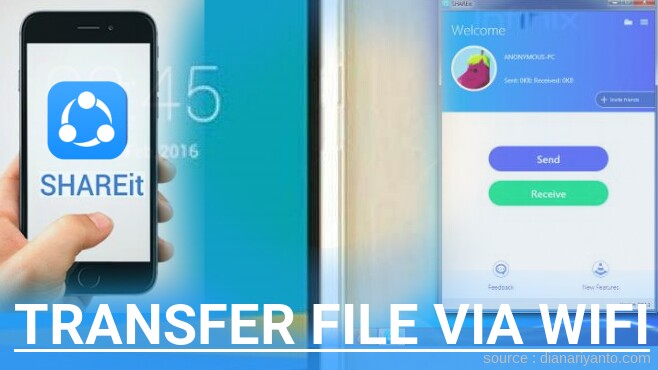 Kirim dan Transfer File via Wifi di Infinix Hot 3 Lite X554 Menggunakan ShareIt Terbaru