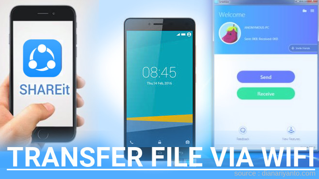 Kirim dan Transfer File via Wifi di Infinix HOT3 LTE Menggunakan ShareIt Versi Baru